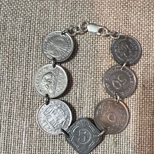 Vintage Coin Charm Bracelet